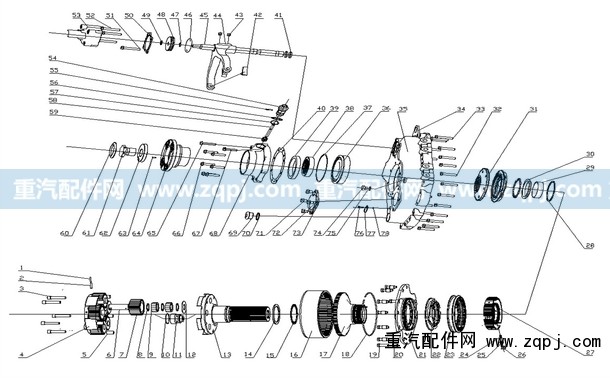 az2203100105,行星架總成（不含齒輪）,濟(jì)南馳納重型汽車進(jìn)出口貿(mào)易有限公司