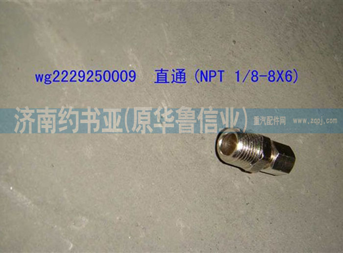 WG2229250009,直通(NPT1/8-8X6),濟(jì)南約書亞汽車配件有限公司（原華魯信業(yè)）