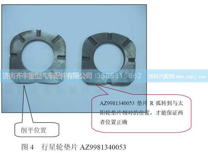 AZ9981340053,AC16輪邊行星輪墊片,濟南鐵鹿汽車零部件有限公司