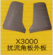 德龍X3000系列車駕駛室飾件，X3000擾流角板外板/