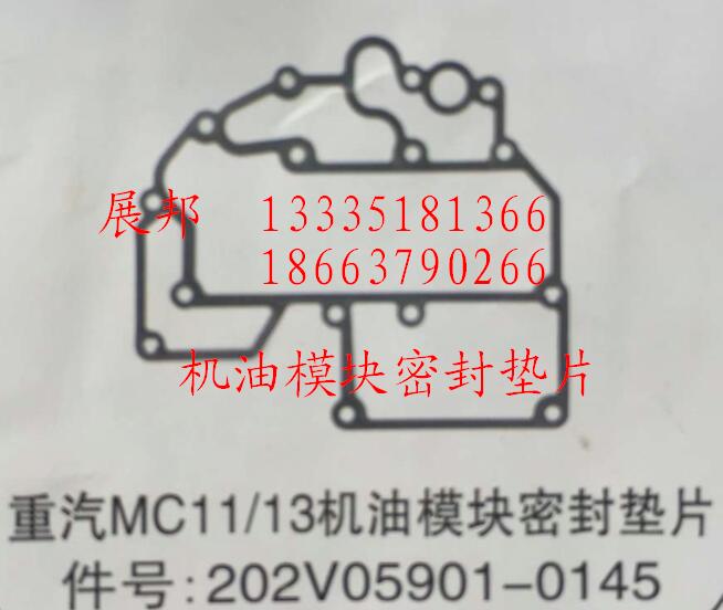 202V05901-0145,MC11/13機油模塊密封墊片,濟南冠澤卡車配件營銷中心