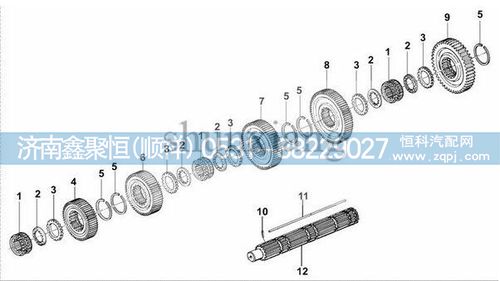 ,變速箱18729的主軸,濟(jì)南鑫聚恒汽車配件有限公司