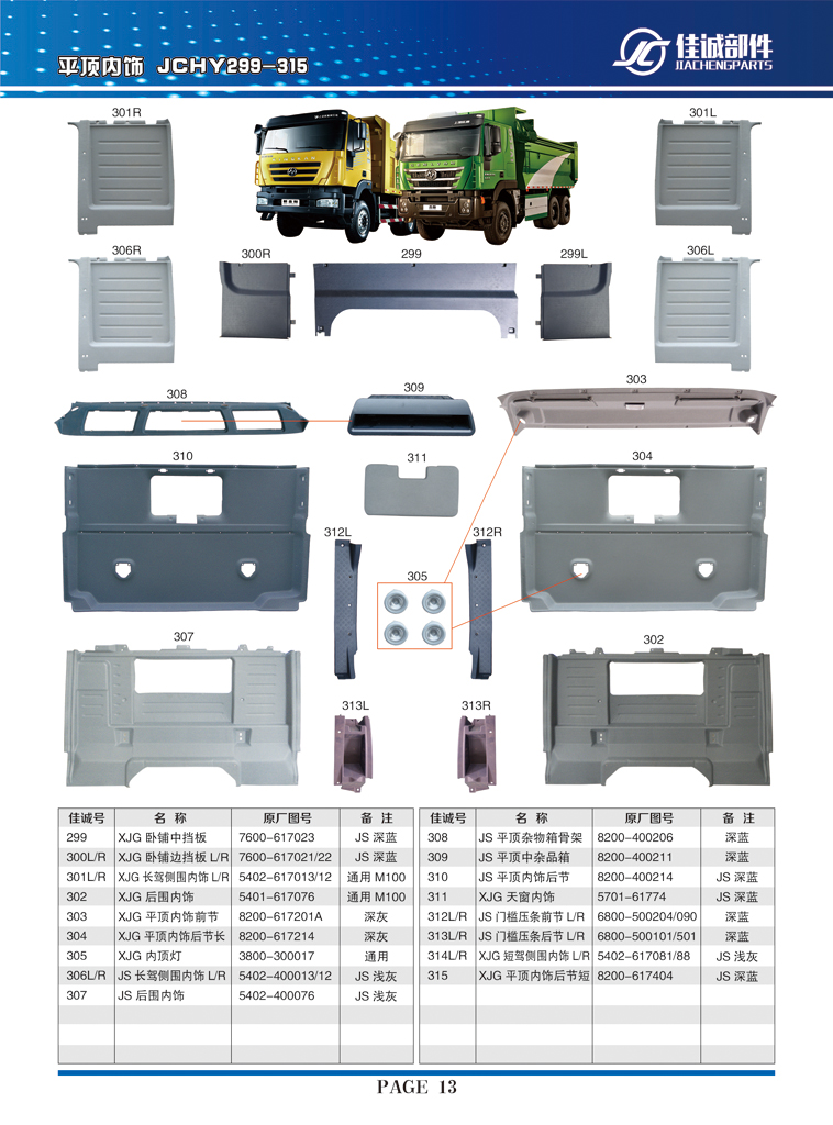 紅巖新金剛平頂內(nèi)飾后節(jié)長8200-617214/8200-617214