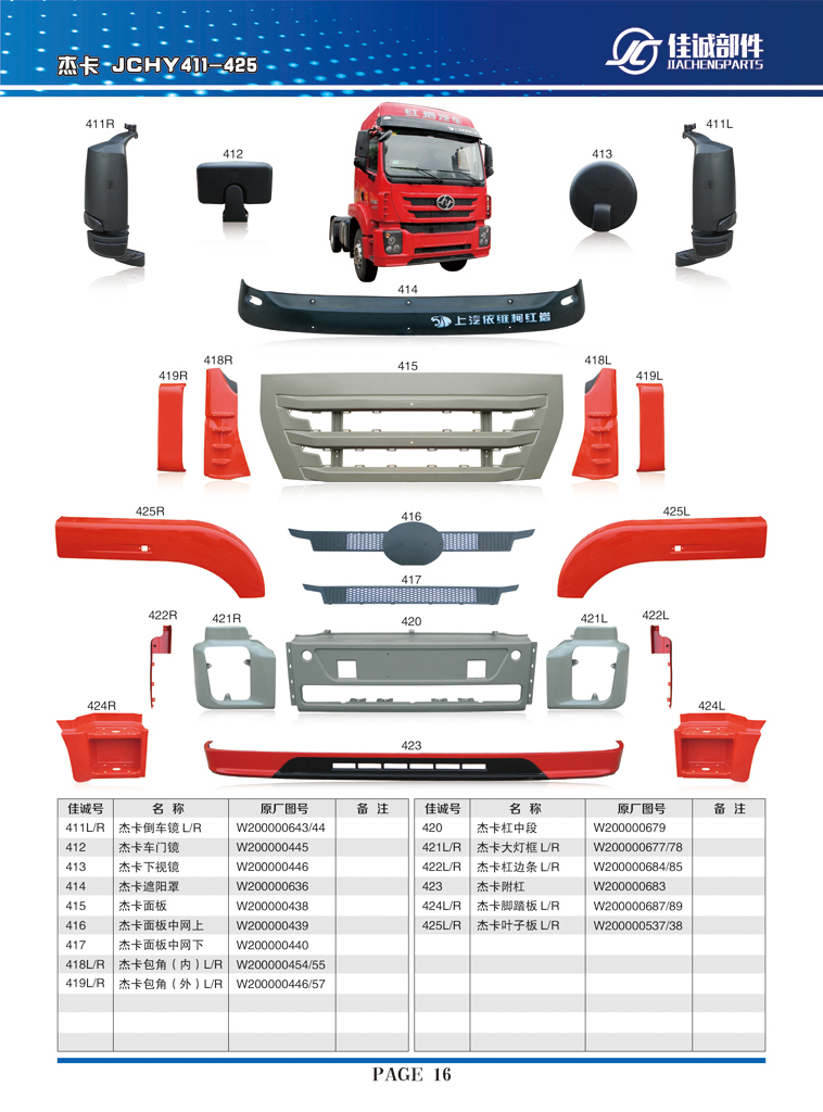 紅巖杰卡倒車鏡W200000643-44/W200000643-44