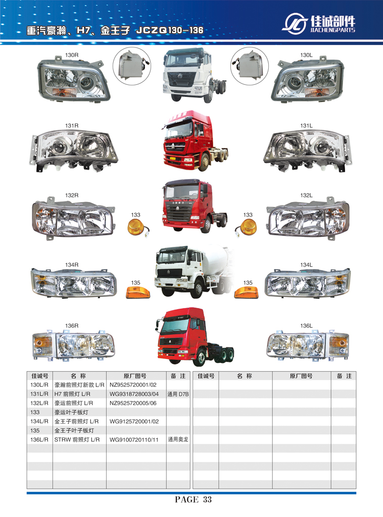 WG9318728003，WG9318728004,H7前照燈,丹陽市華耀佳誠汽車零部件有限公司