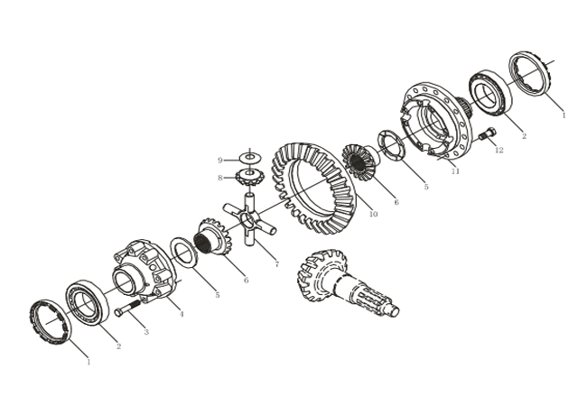 DZ9114420671,Bevel gear pair,濟(jì)南向前汽車配件有限公司