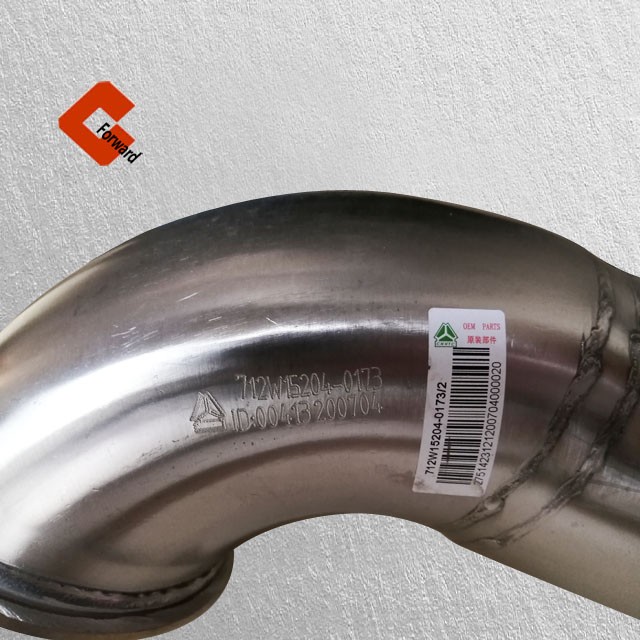 712W15204-0173,C7H exhaust pipe with urea nozzle seat,濟(jì)南向前汽車(chē)配件有限公司