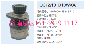 QC12/10-D10WXA,動力轉(zhuǎn)向齒輪泵,濟(jì)南泉達(dá)汽配有限公司