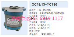 QC18/13-YC186,動(dòng)力轉(zhuǎn)向齒輪泵,濟(jì)南泉達(dá)汽配有限公司