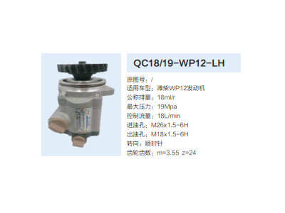 QC18/19-WP12-LH,動(dòng)力轉(zhuǎn)向齒輪泵,濟(jì)南泉達(dá)汽配有限公司