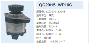 QC20/15-WP10C,齒輪泵,濟(jì)南泉達(dá)汽配有限公司