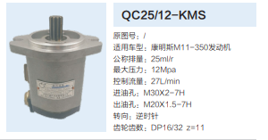 QC25/12-KMS,轉(zhuǎn)向助力泵,濟(jì)南泉達(dá)汽配有限公司