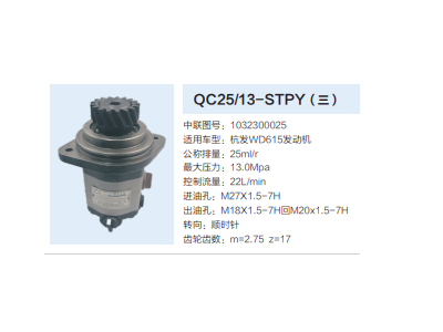 QC25/13-STPY,轉(zhuǎn)向助力泵,濟(jì)南泉達(dá)汽配有限公司