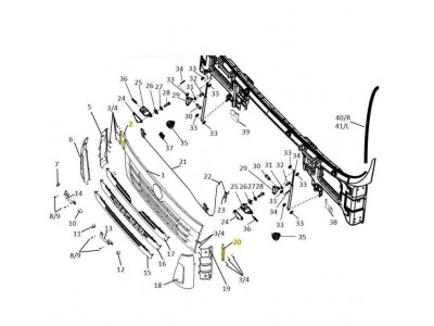 DZ13241870015,Left spoiler bracket,濟南向前汽車配件有限公司