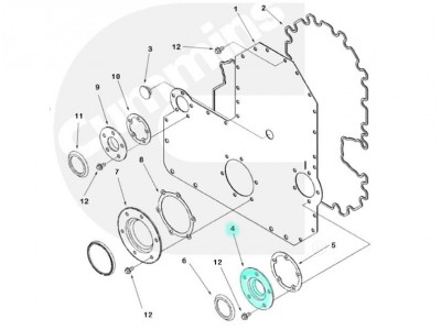 3892020X,Front gear chamber cover oil seal,濟(jì)南向前汽車配件有限公司