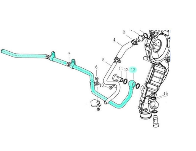 202V09702-5014,Carburetor return pipe,濟南向前汽車配件有限公司