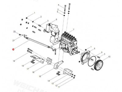 612600081470,Fuel injection pump lubricating oil inlet line,濟南向前汽車配件有限公司