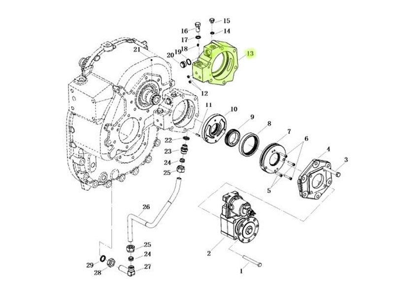 L903014900 輸入軸后軸承蓋,Input shaft rear bearing cover,濟(jì)南向前汽車配件有限公司