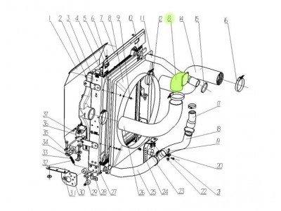 DZ97259535000,Intercooler reducer silicone tube,濟(jì)南向前汽車配件有限公司