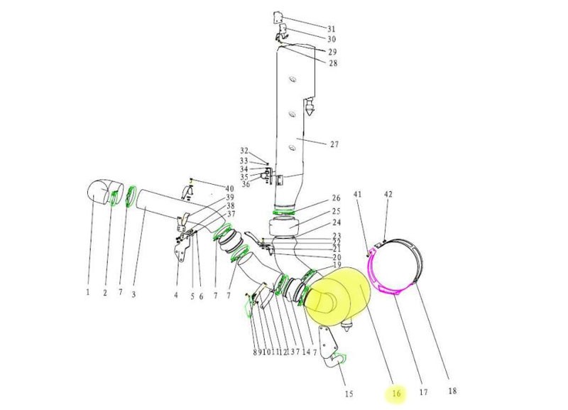 DZ97259190450L,Air filter cartridge assembly,濟(jì)南向前汽車配件有限公司