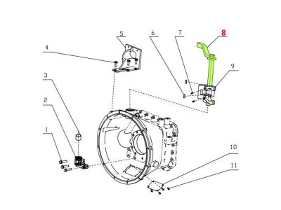 WG2203260008,Shift fork shaft assembly,濟南向前汽車配件有限公司