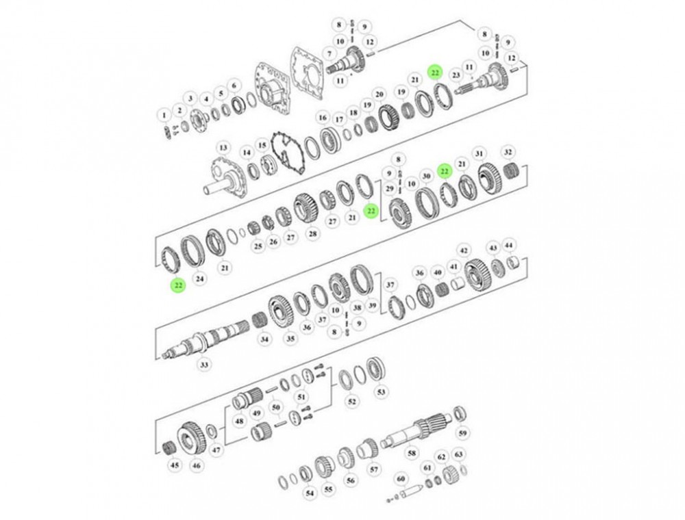 1304 304 686  3/4檔同步環(huán),3/4 speed sync ring,濟(jì)南向前汽車配件有限公司