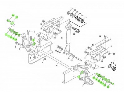 DZ13241430080-XLB   翻轉(zhuǎn)軸修理包,Tilting shaft repair kit,濟(jì)南向前汽車配件有限公司