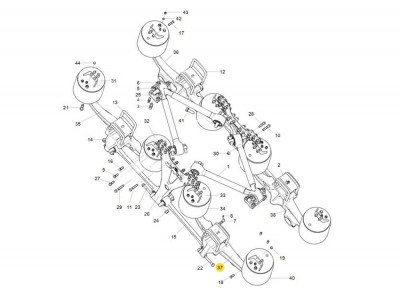 AZ9925528070  后橋左均衡梁總成,Rear axle left equalization beam,濟南向前汽車配件有限公司