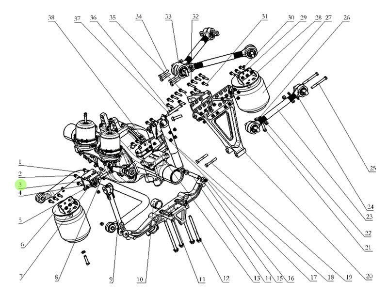 DZ95259680600  穩(wěn)定桿支架總成,Stabilizer rod support assembly,濟南向前汽車配件有限公司