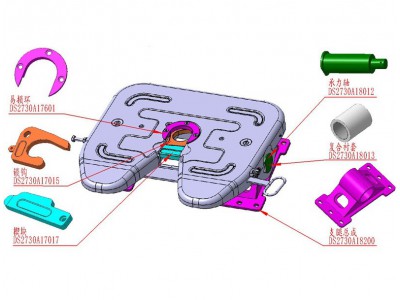 DS2730A17012  支腿銷軸,Leg pin,濟南向前汽車配件有限公司