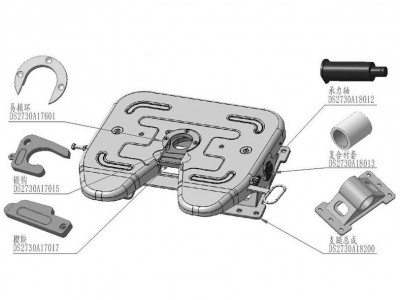 DS2730A17013  鞍座緩沖襯套,Saddle buffer bushing,濟南向前汽車配件有限公司