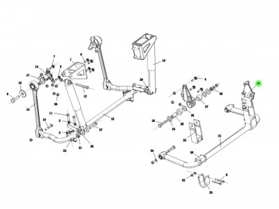 DZ95319680800  后穩(wěn)定桿支架,Rear stabilizer bar bracket,濟(jì)南向前汽車配件有限公司