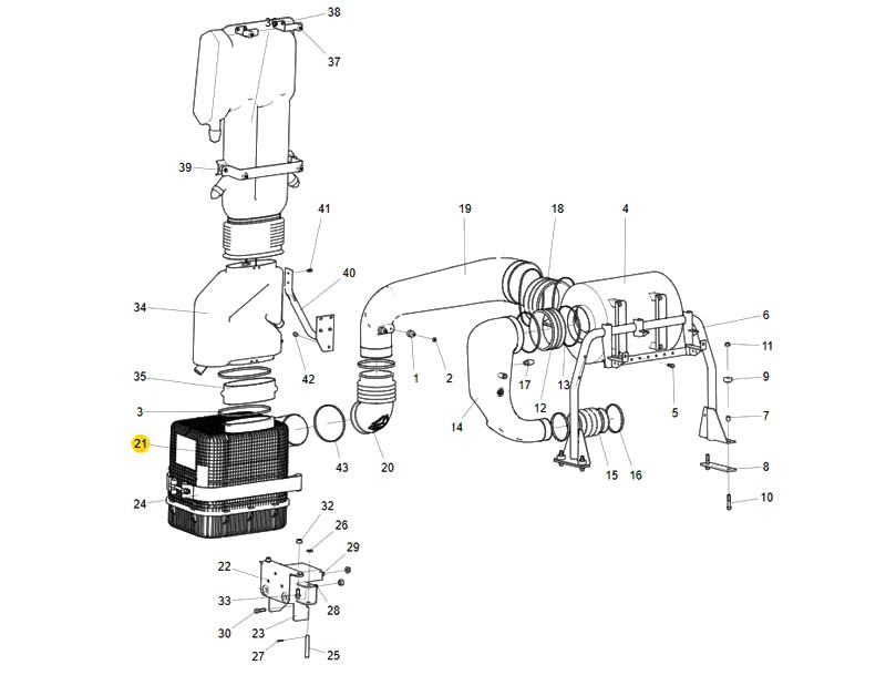 WG9725190055 油浴式空氣濾清器總成,Oil bath air filter assembly,濟南向前汽車配件有限公司