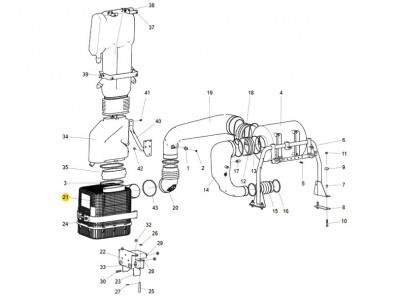 WG9725190055 油浴式空氣濾清器總成,Oil bath air filter assembly,濟南向前汽車配件有限公司