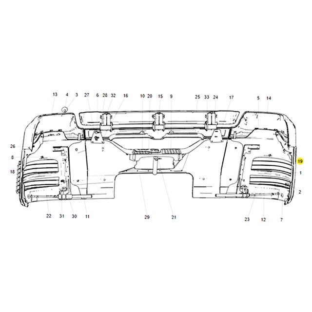 810W41610-0386  保險(xiǎn)杠右裝飾板,Bumper right trim panel,濟(jì)南向前汽車配件有限公司