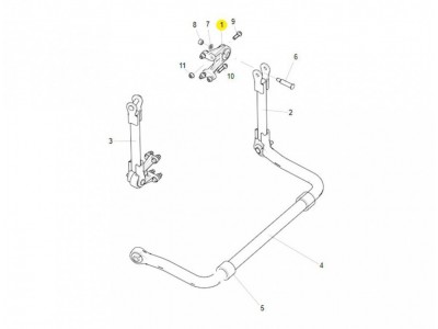 WG9925688230 穩(wěn)定桿支架總成,Stabilizer rod support assembly,濟(jì)南向前汽車配件有限公司