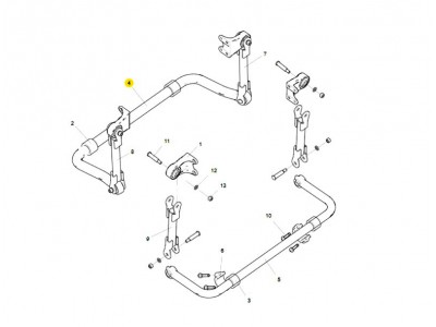 WG9925688301 穩(wěn)定桿總成,Stabilizer rod assembly,濟南向前汽車配件有限公司