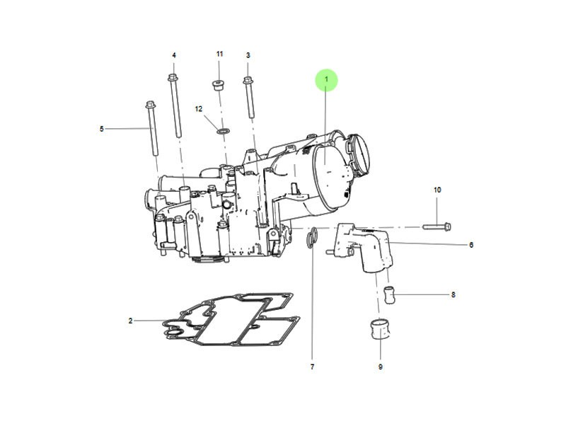 201V05005-3001 機油散熱器殼,Oil radiator housing,濟南向前汽車配件有限公司