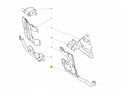 710W41610-6498 右保險(xiǎn)杠固定支架,Right bumper mounting bracket,濟(jì)南向前汽車配件有限公司