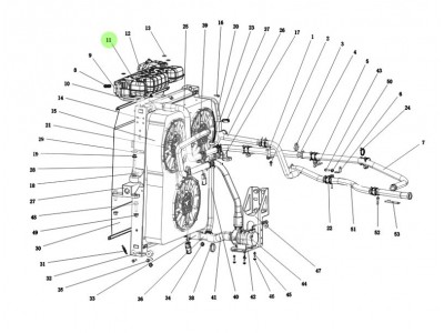 DZ9M389533020  膨脹水箱總成（帶液位傳感器）,Expansion tank assembly (with level sensor),濟南向前汽車配件有限公司