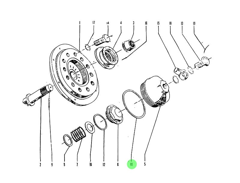 特種車動力發(fā)動機12V150L 起動系統(tǒng) 4.10.119 密封墊/36C.03.109  密封墊