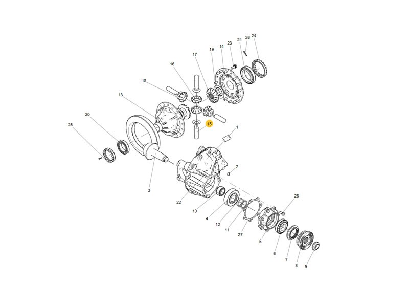 710W35107-0041 差速器行星輪軸,Differential cross shaft,濟(jì)南向前汽車配件有限公司